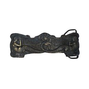 Titanic Bon Voyage Metal Belt Buckle 1912 Vintage Mermaid Design